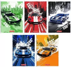 Zeszyt A5/16K linia podwójna kol Fast Car