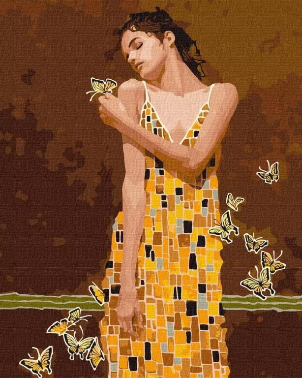 Malowanie po numerach - W objęciach motyli 40x50cm - tantis.pl
