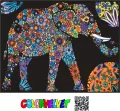 Kolorowanka Welwetowa 47x35 Słoń - tantis.pl