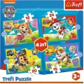 Biegnące Pieski. Puzzle 4w1 - tantis.pl