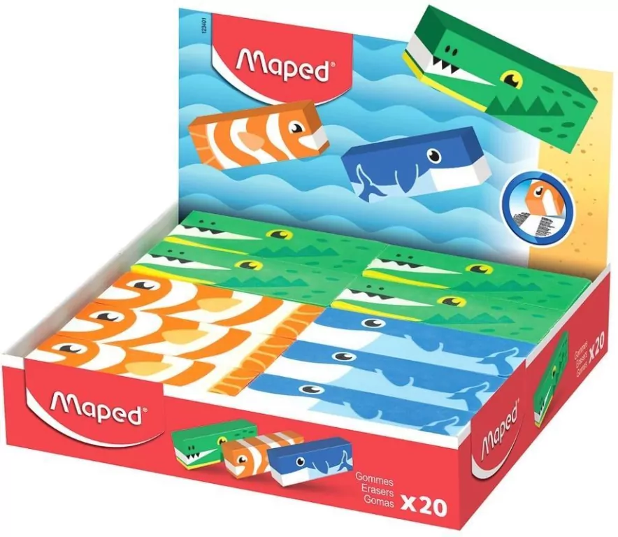 Gumka Playful zwierzątka (20szt) MAPED - tantis.pl