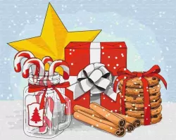 Malowanie po numerach. Pakiet świąteczny, 40x50cm