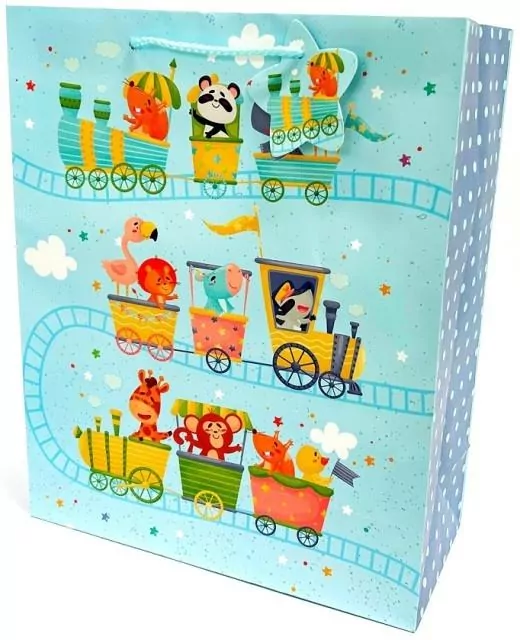Torebka ozdobna matowa 26x32x12cm Ciuchcia - tantis.pl