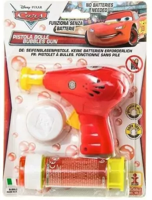 Pistolet do robienia baniek mydlanych Cars