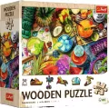Puzzle drewniane 500+1 Kolorowe koktajle TREFL - tantis.pl
