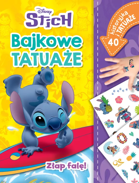 Złap falę! Bajkowe tatuaże. Disney Stich - tantis.pl