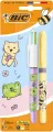 Długopis 4 Colors Kawaii mix+zakreślacz żółty BIC - tantis.pl