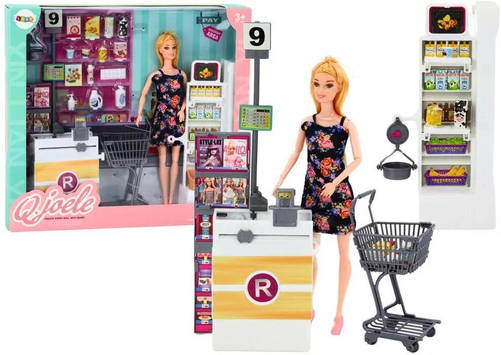 Zestaw Lalka w supermarkecie + akcesoria - tantis.pl