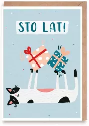 Karnet urodzinowy. Kot