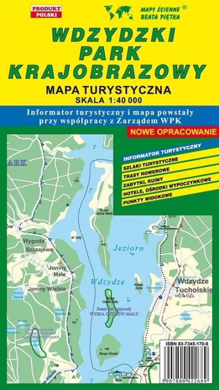 Wdzydzki PK 1:40 000 mapa turystyczna PIĘTKA - tantis.pl