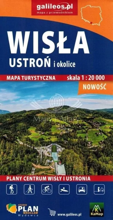 Mapa - Wisła, Ustroń i okolice 1:20 000 - tantis.pl