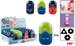 Temperówka podwójna z pojemnikiem i pokrywka MIX