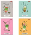 Zeszyt A4/32K linia dwukolorowa Matcha Mood(15szt) - tantis.pl