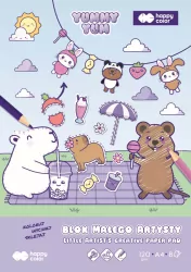 Paczka Blok małego artysty A4 Yummy Yum Kapibara 120g Happy Color 5 sztuk