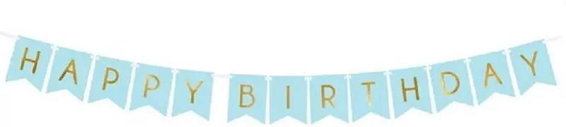 Giranda Happy Birthday jasno niebieska 15x175cm - tantis.pl