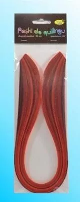 Paski do quillingu 10mmx50cm czerwone, 100 sztuk - tantis.pl