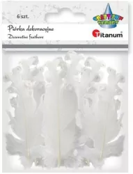 Piórka curly białe