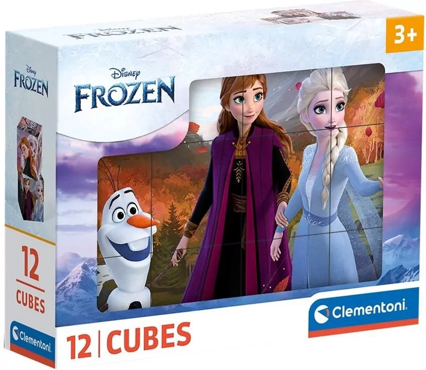 Clementoni. Klocki Frozen, 12 elementów - tantis.pl