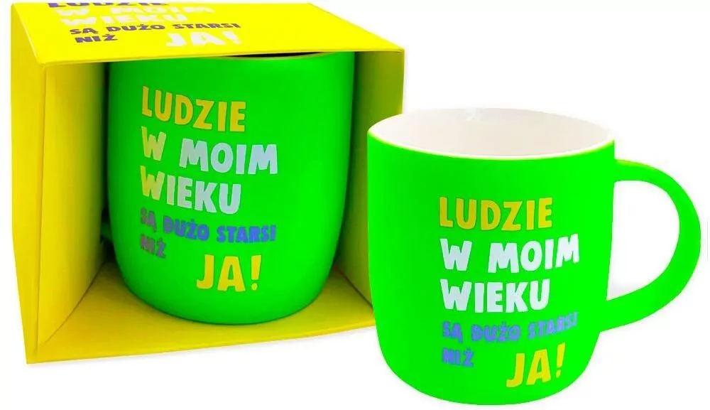 Kubek neonowy Ludzie w moim wieku - tantis.pl