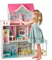 Domek dla lalek drewniany z akcesoriami 85X50X13. Malibu - tantis.pl