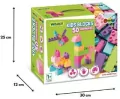 Kids Blocks. Klocki różowo-fioletowe. 50 elementów - tantis.pl