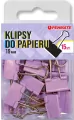 Klipsy do papieru 19 mm. Fiołkowe - tantis.pl