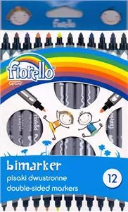 Pisaki. Bimarker, dwustronne. 12 kolorów - tantis.pl
