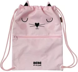 Worek z kieszonką na suwak Kot BB Friends