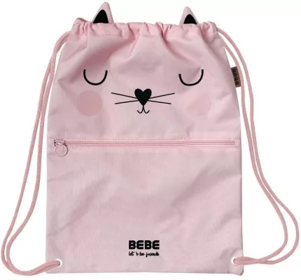 Worek z kieszonką na suwak Kot BB Friends