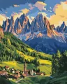 Malowanie po numerach - Świt w Dolomitach 40x50cm - tantis.pl