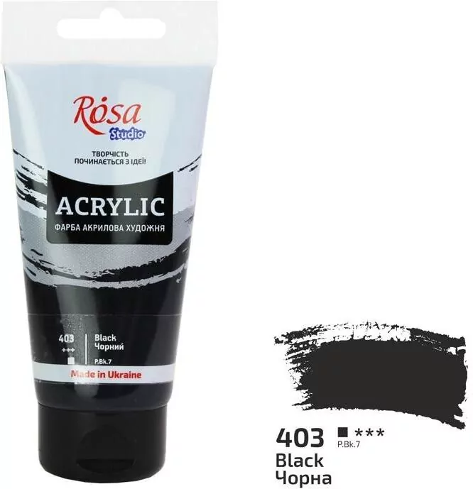 Farba akrylowa black 403 75ml - tantis.pl