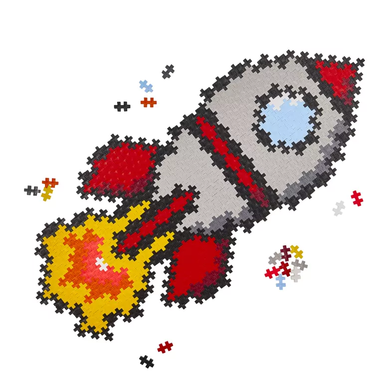 Puzzle By Number - Rakieta. Klocki Plus-Plus - tantis.pl