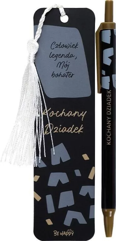 Zestaw na Dzień Dziadka zakładka i długopis - tantis.pl