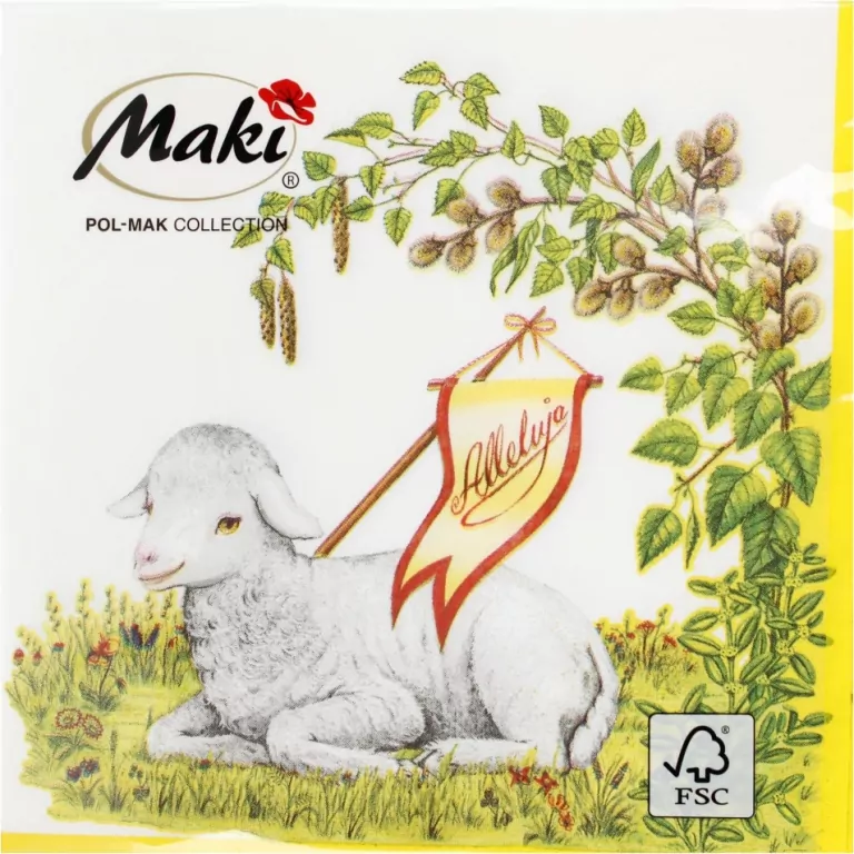 Serwetki 33x33cm Maki Wielkanoc op.  Pol-Mak - tantis.pl
