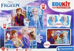 Puzzle 48 + 36 + Memo + 6 klocków Edukit Frozen