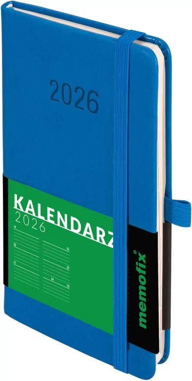 Kalendarz 2026 A6 Memofix TDW niebieski - tantis.pl