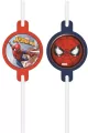 Rurki papierowe z medalionem Spiderman 4szt - tantis.pl