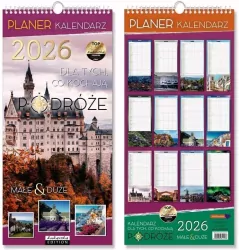 Kalendarz 2026 ścienny planer Podróże