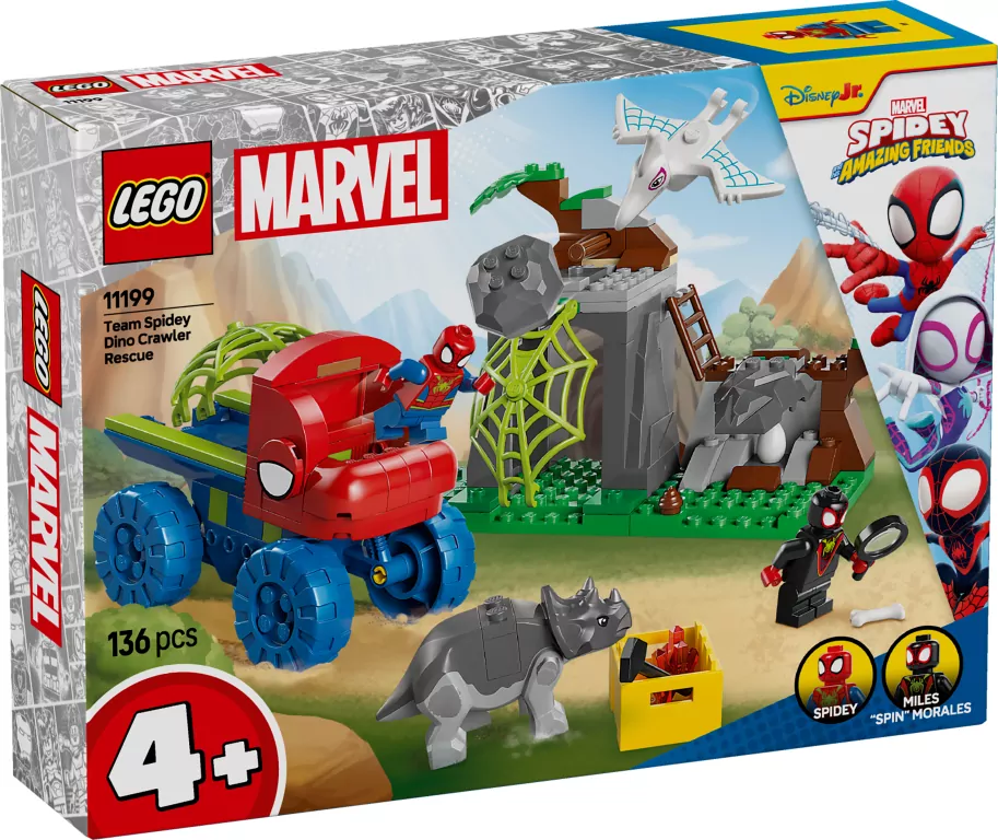 LEGO® Misja ratunkowa zespołu Spidey’ego w dinoterenówce 11199 - tantis.pl
