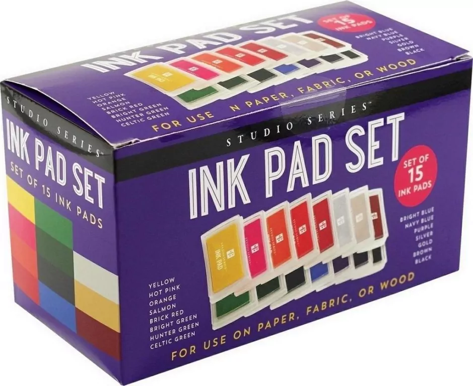 Zestaw poduszka do stempli/pieczątek 15 sztuk - tantis.pl