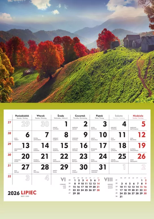 Terminarz 2021 Ścienny MiP - tantis.pl