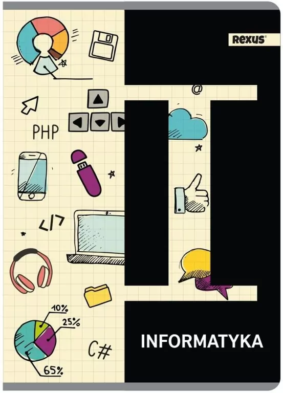 Zeszyt tematyczny A5/60K kratka Informatyka - tantis.pl