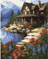 Malowanie po numerach. Domek nad morzem 40x50cm - tantis.pl