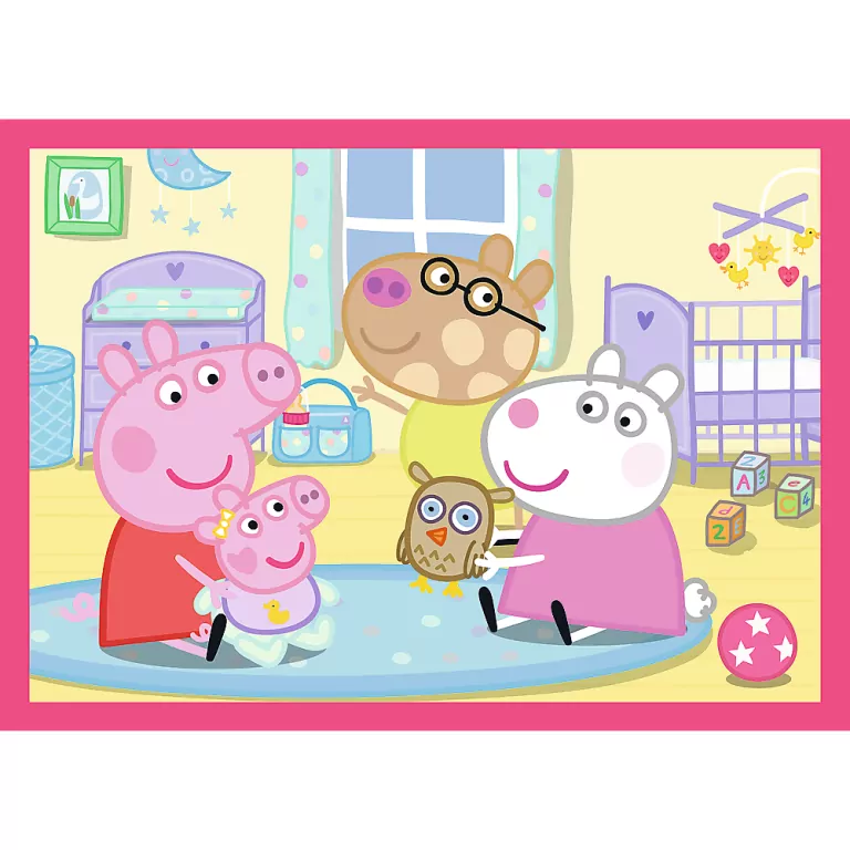 Puzzle 4w1 Peppa uwielbia przygody TREFL - tantis.pl