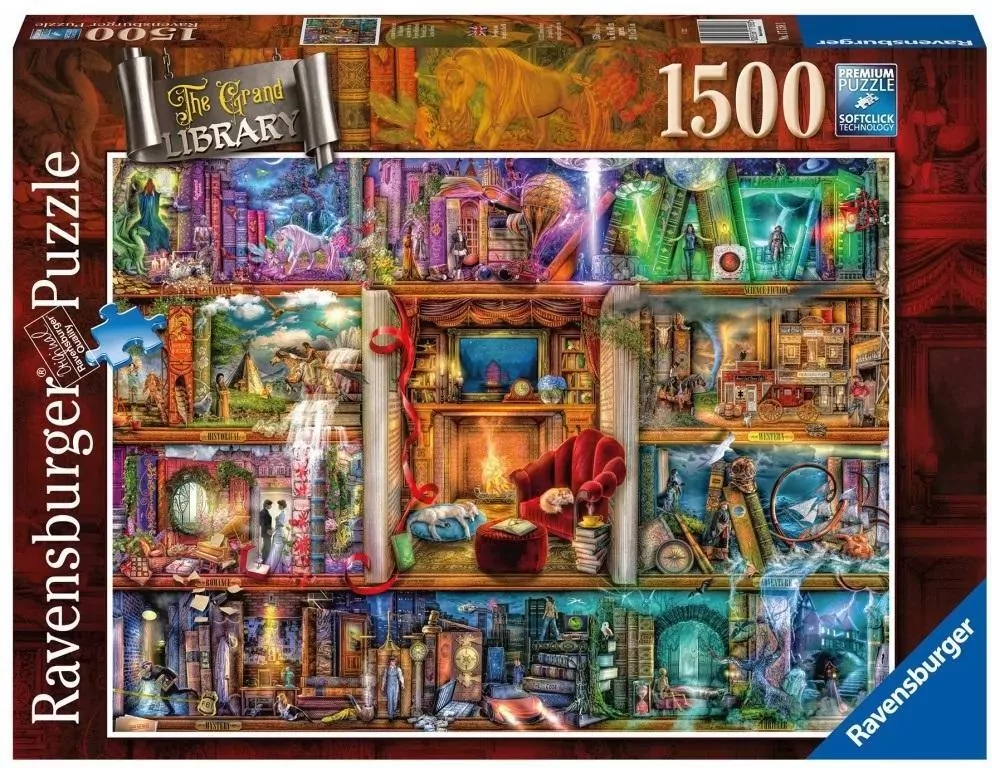 Puzzle 1500. Bogata biblioteka - tantis.pl