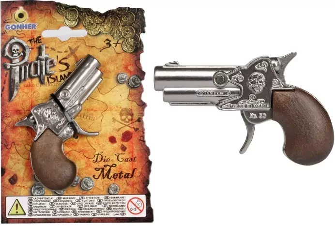Mały metalowy pistolet pirata - tantis.pl