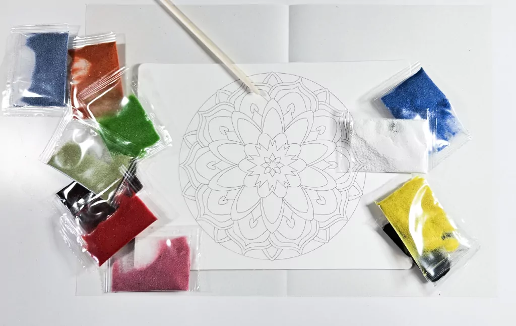 Piaskowe Malowanki Mandala 1 Sand Art - tantis.pl
