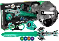 Zestaw: Miecz świetlny + maska + kajdanki