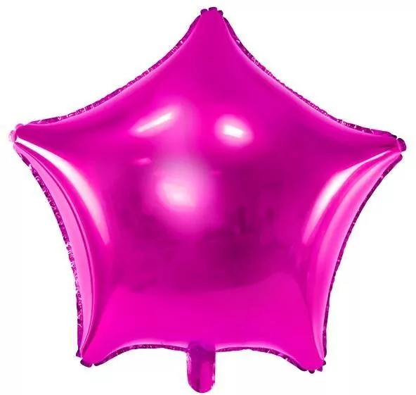 Balon foliowy Gwiazdka 48cm ciemny różowy - tantis.pl