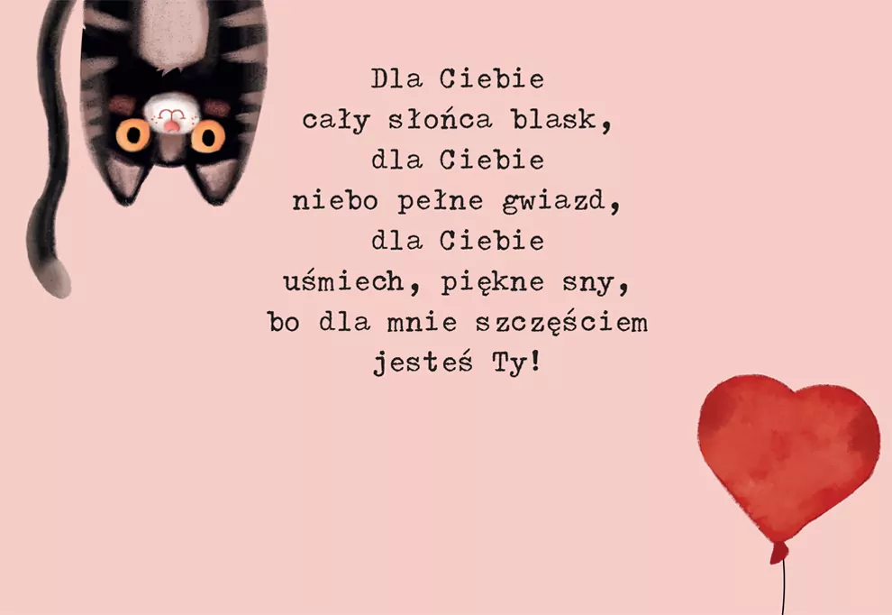 Karnet B6 Kot z balonem - tantis.pl